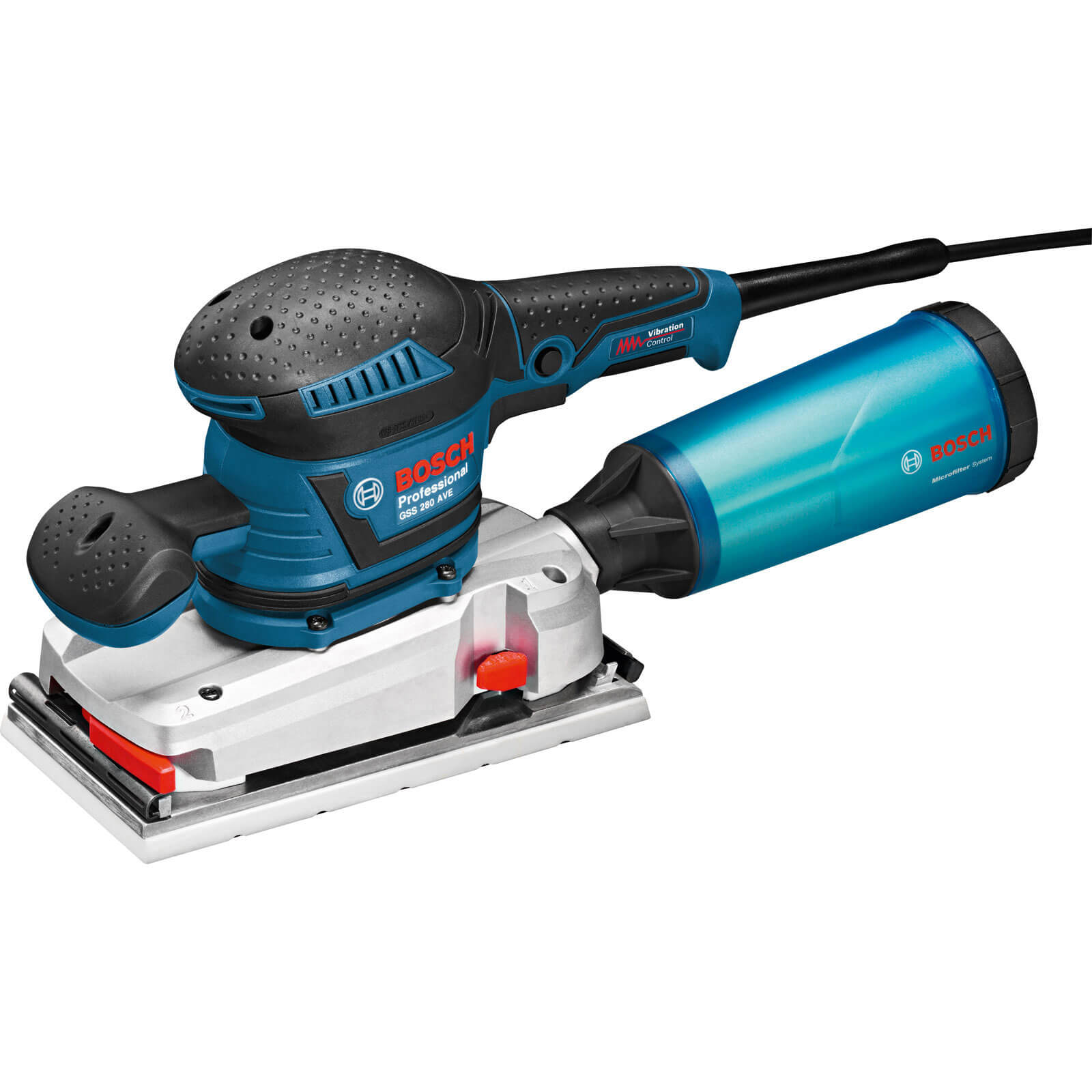 Bosch GSS 280 AVE 1/2 Sheet Orbital Sander 114 x 226mm 350w 110v + L Boxx