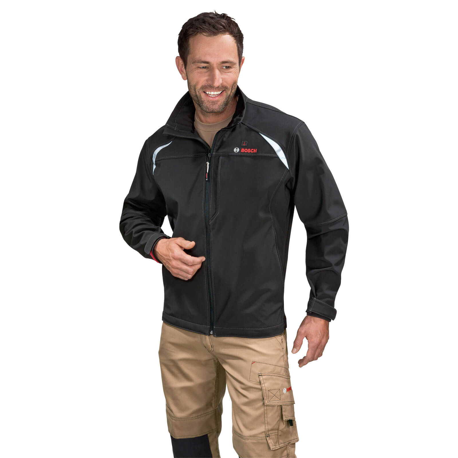 Bosch Mens 10.8v Heated Professional Jacket Black Small Without Battery