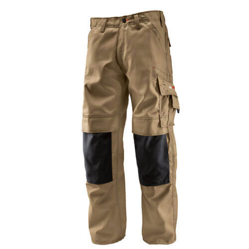 Bosch Trousers with Knee Pads & Pockets Beige 34&quot Waist & 32&quot Leg