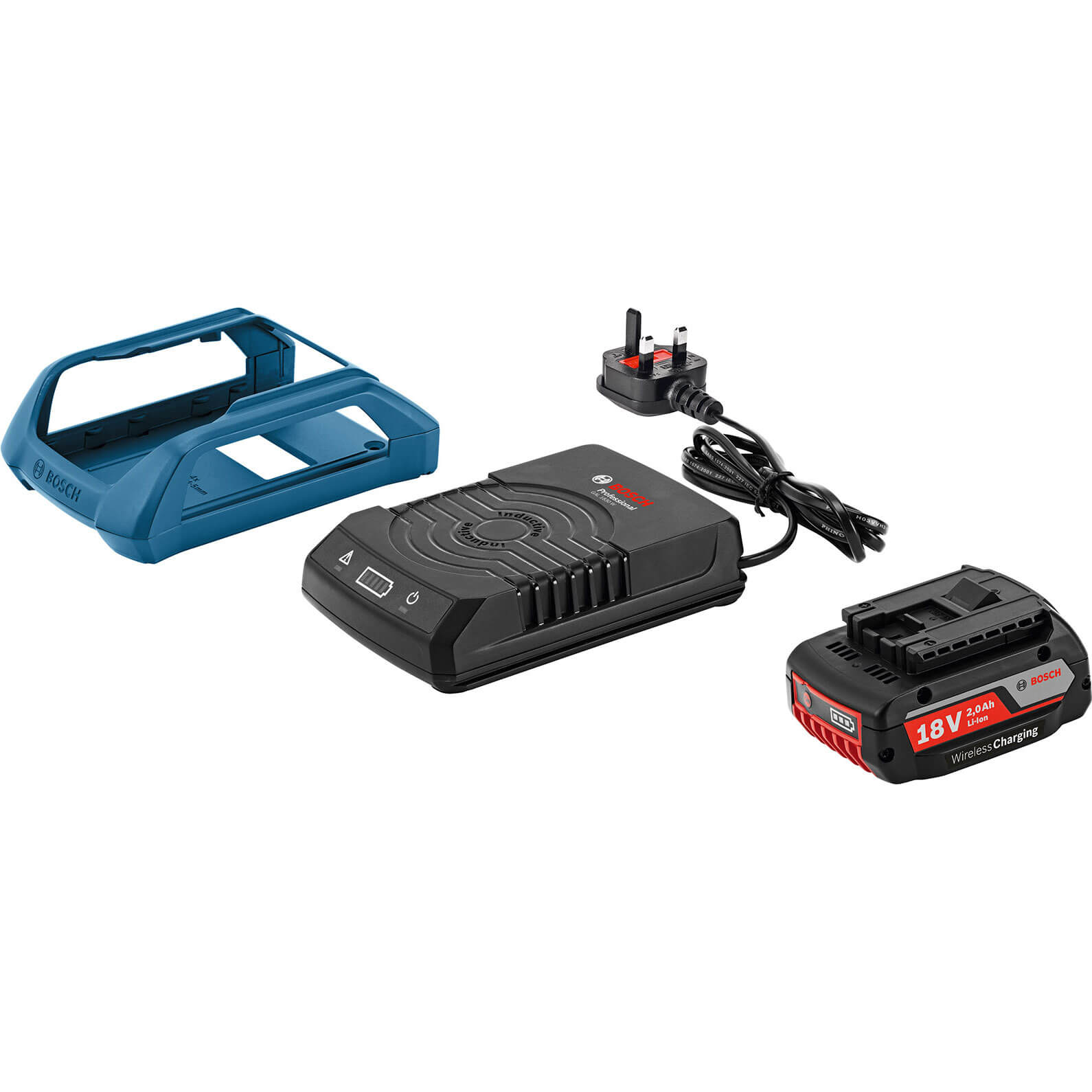 Image of Bosch 18v Cordless Wireless Charging Lithium Ion Battery & Charger