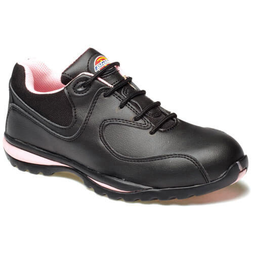 Dickies Ladies Ohio Safety Work Trainers Black / Pink Size 6