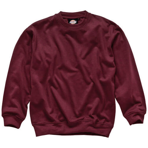 Dickies Mens Crew Neck Sweatshirt Burgundy 2XL