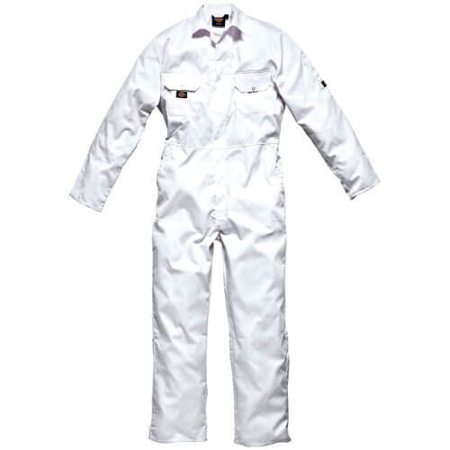 Dickies Mens Redhawk Economy Overalls White Large 30&quot Leg