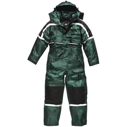 Dickies Mens Waterproof Padded Overalls Green Large