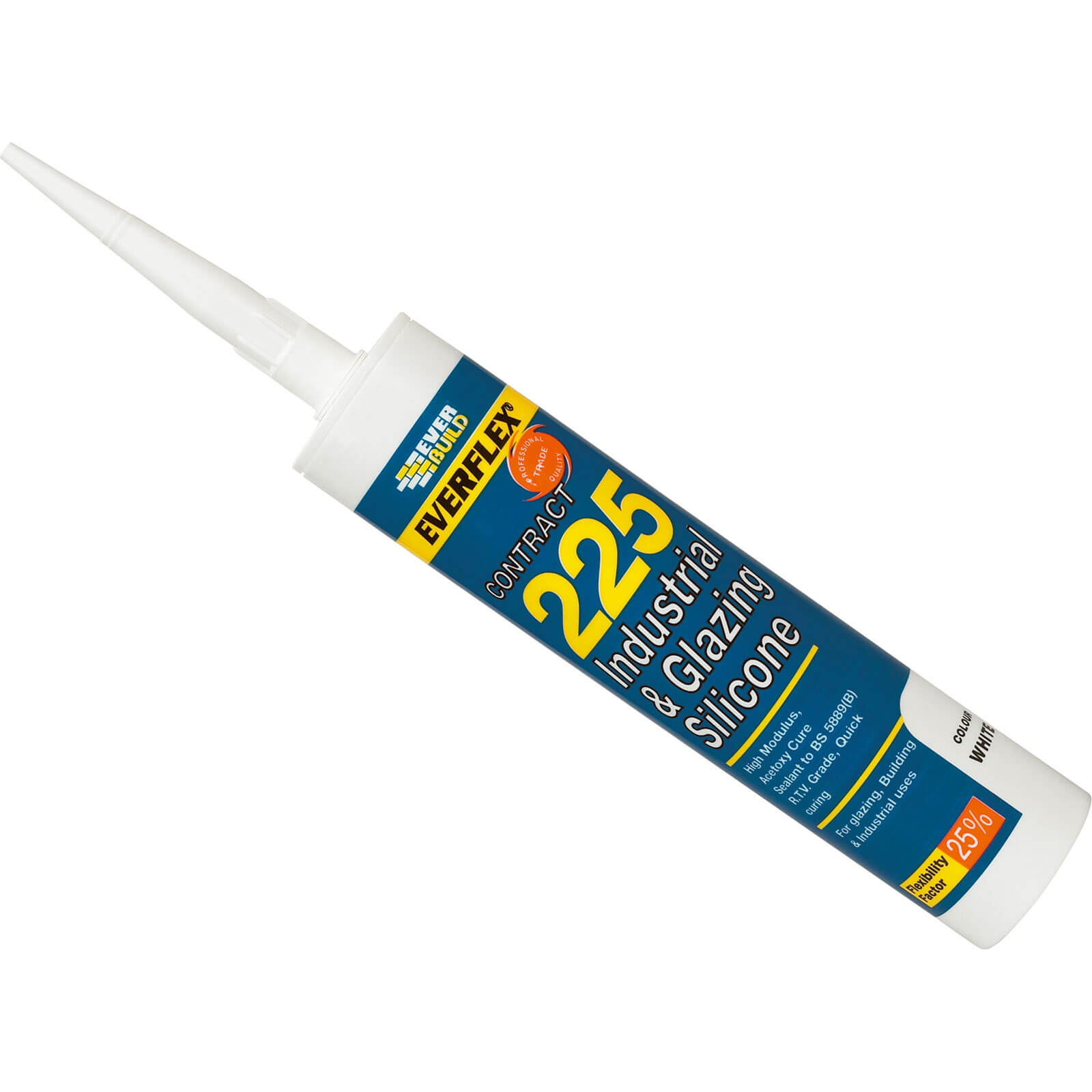 Everbuild Industrial & Glazing Silicone Sealant Brushed Steel 310ml