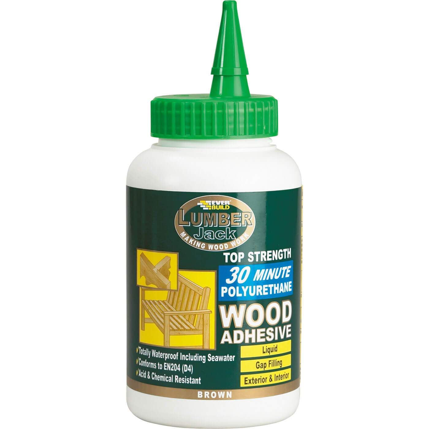 Everbuild Lumberjack 30min Polyure Wood Adhesive Liquid 750g