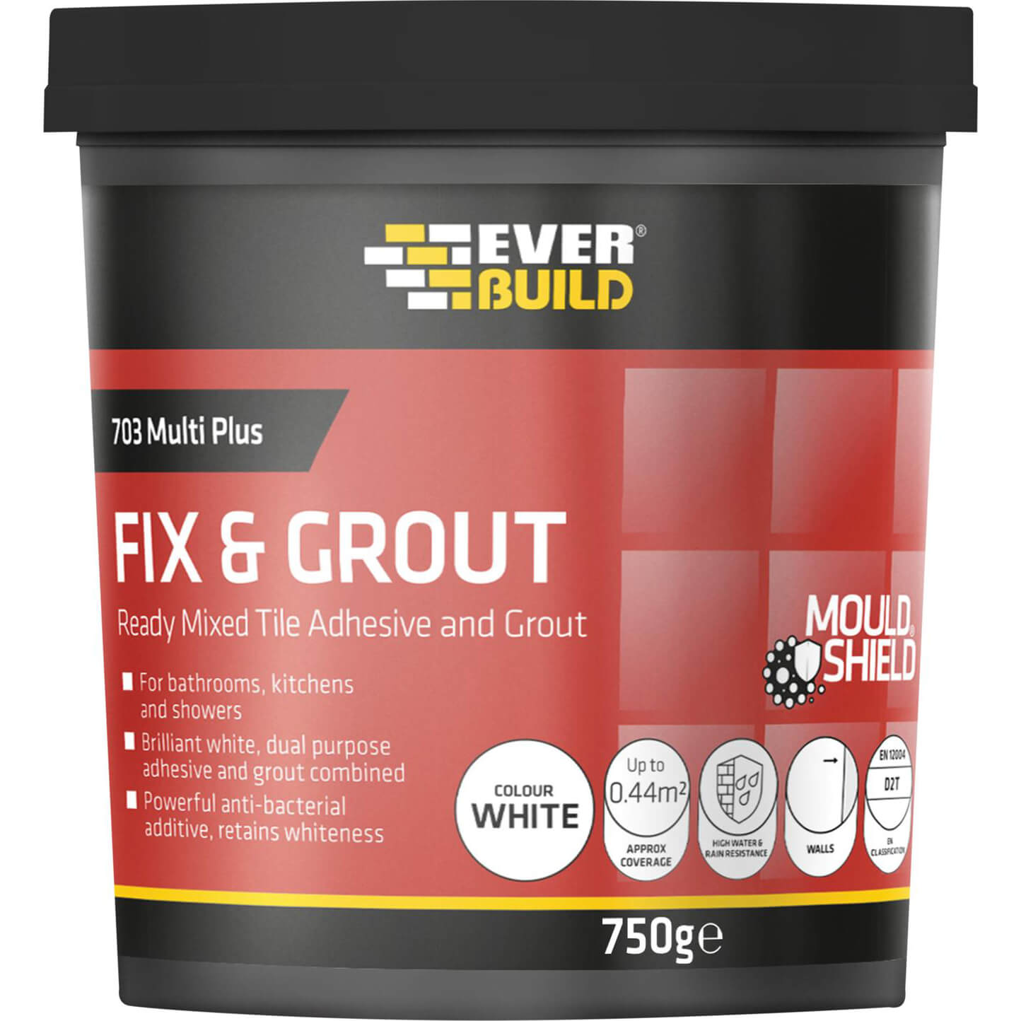 Everbuild Mould Reistant Fix & Grout Tile Adhesive 10 Litre / 16kg