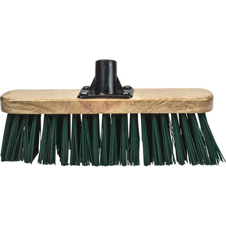 Faithfull Stiff Green Broom Head 300mm / 12&quot with Threaded Socket