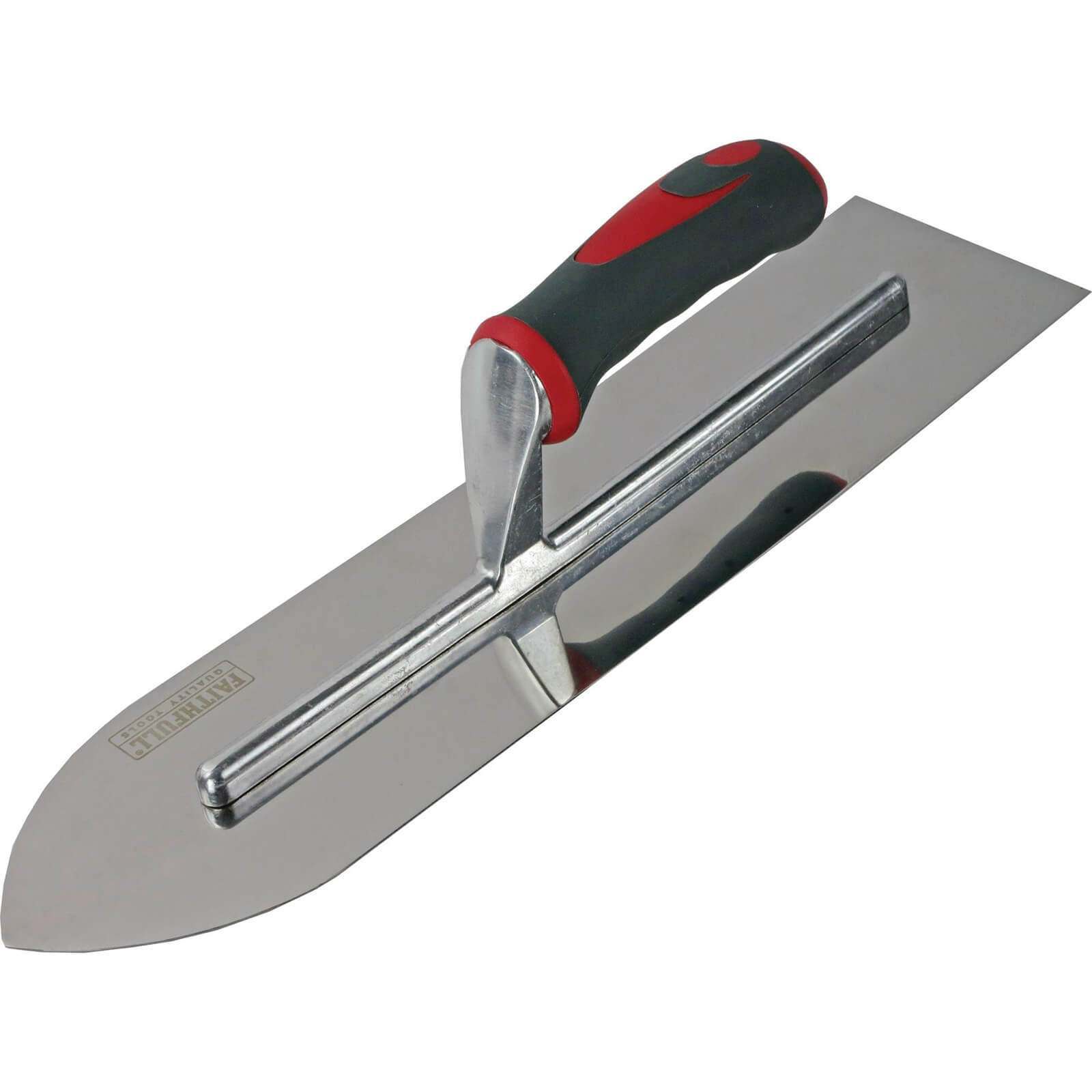 Faithfull Soft Grip Stainless Steel Flooring Trowel 16 x 4&quot