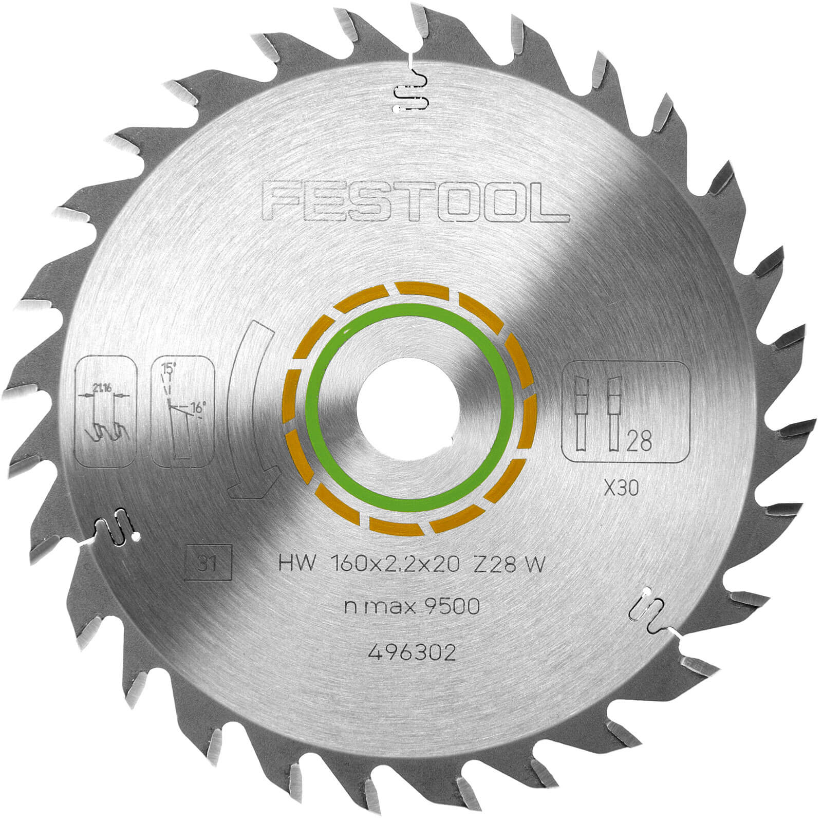 Festool Laminate Special Saw Blade 160x2 2x20 TF48