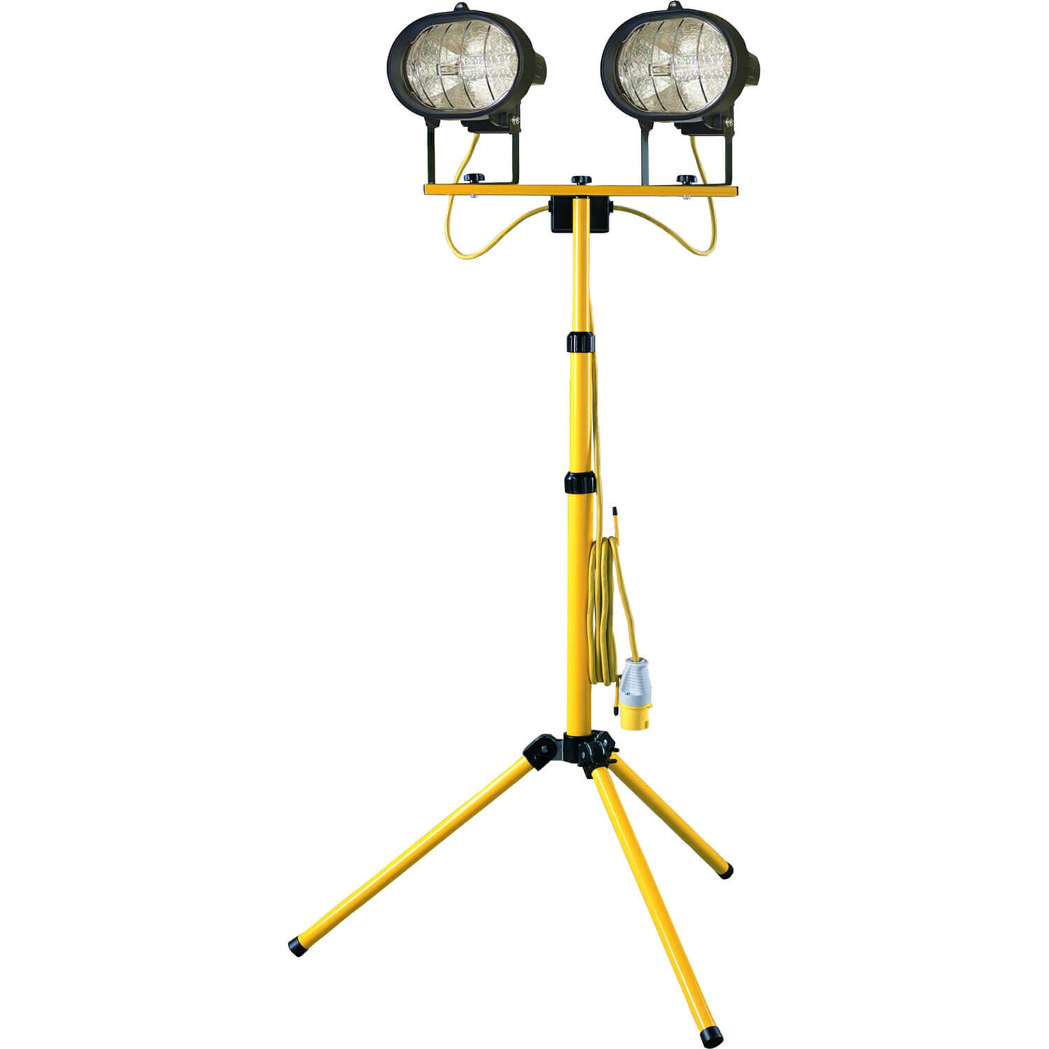 Faithfull Halogen Twin Site Light 1000w 110v with Adjustable Stand