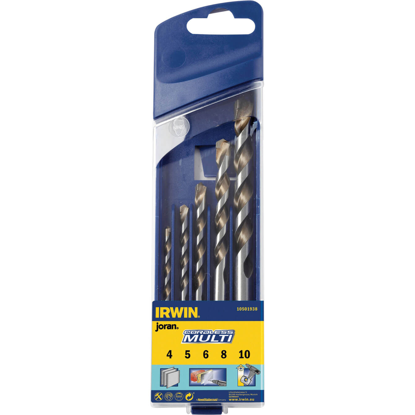 Irwin 5 Piece Masonry Drill Bit Set 4 - 10mm