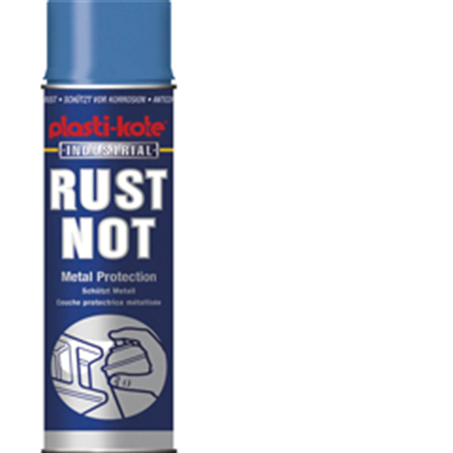 Plastikote Rust Not Matt Metal Protection Aerosol Spray Paint Fire Red 500ml