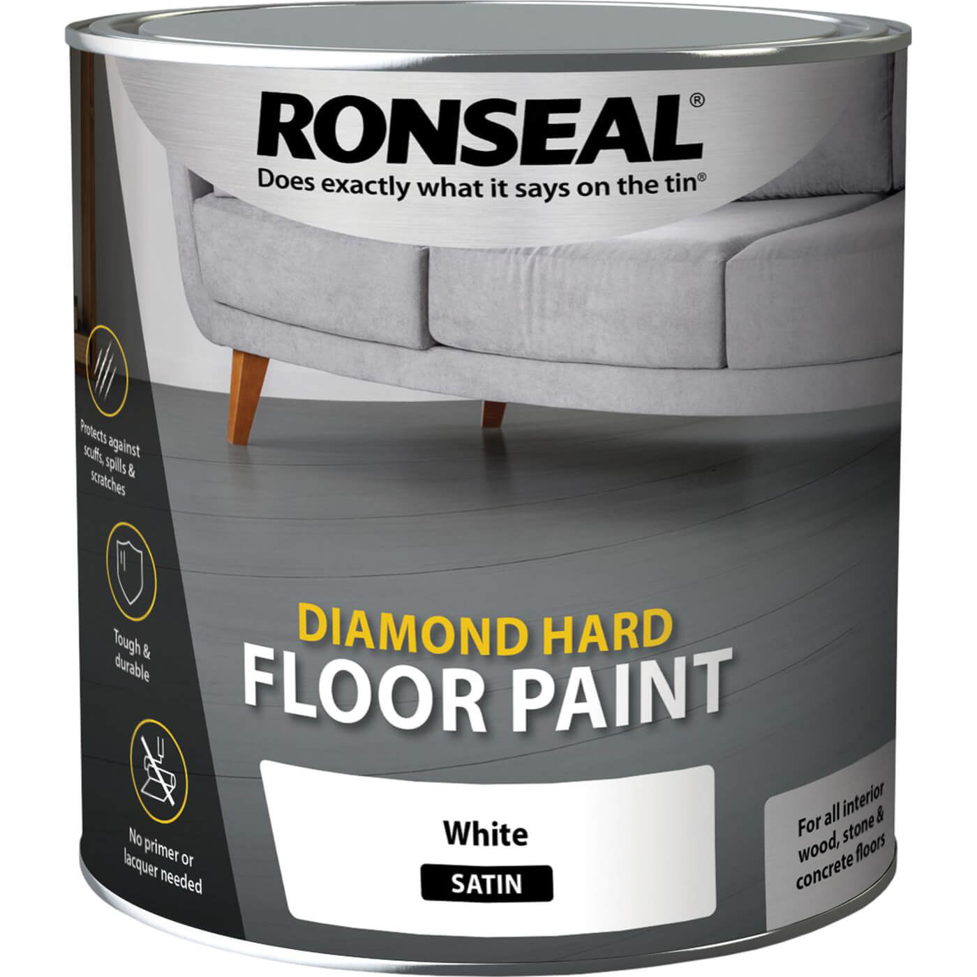 Ronseal Diamond Hard Floor Paint Tile Red 2.5 Litre