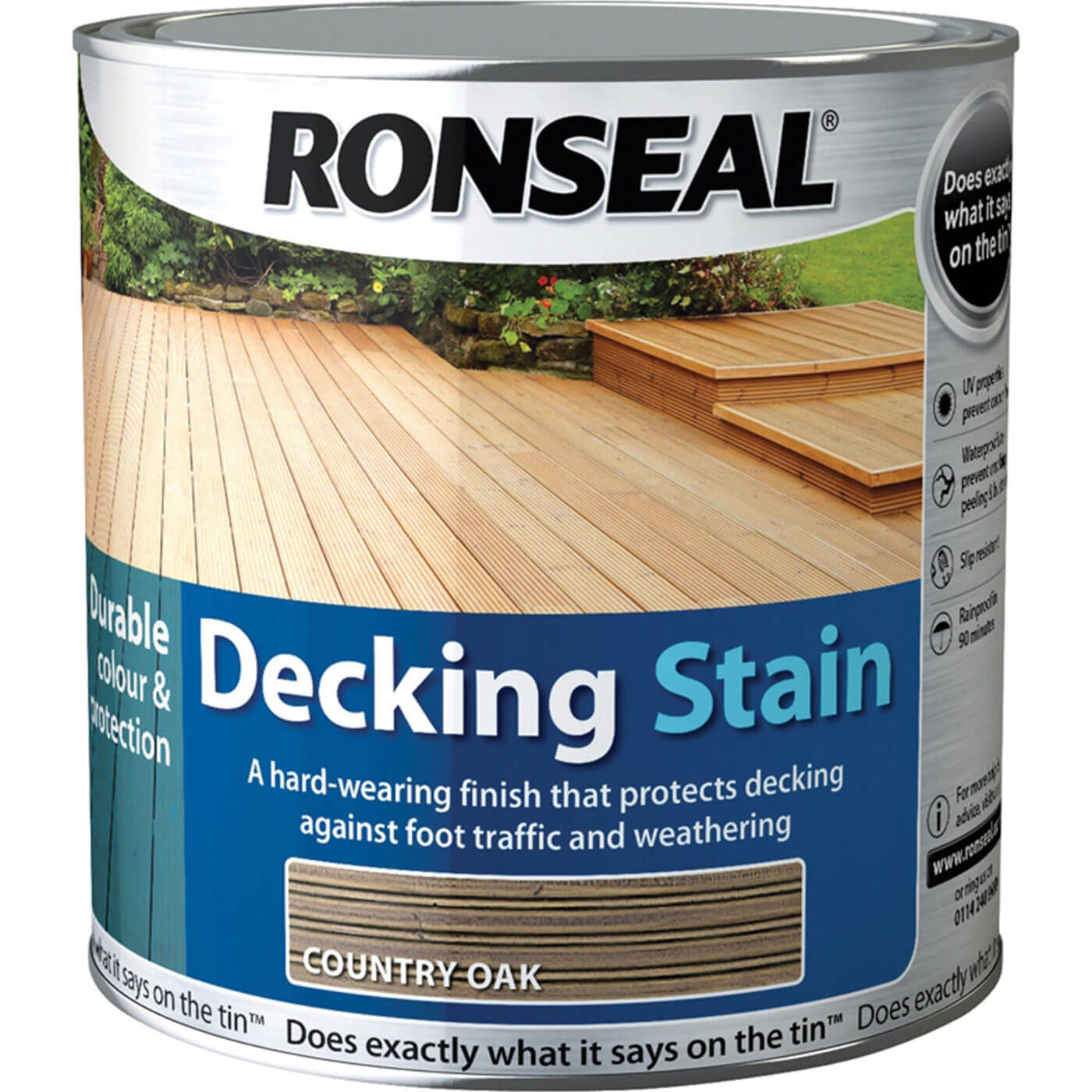 Ronseal Decking Stain Rich Mahogany 2.5 Litre + 20% Extra