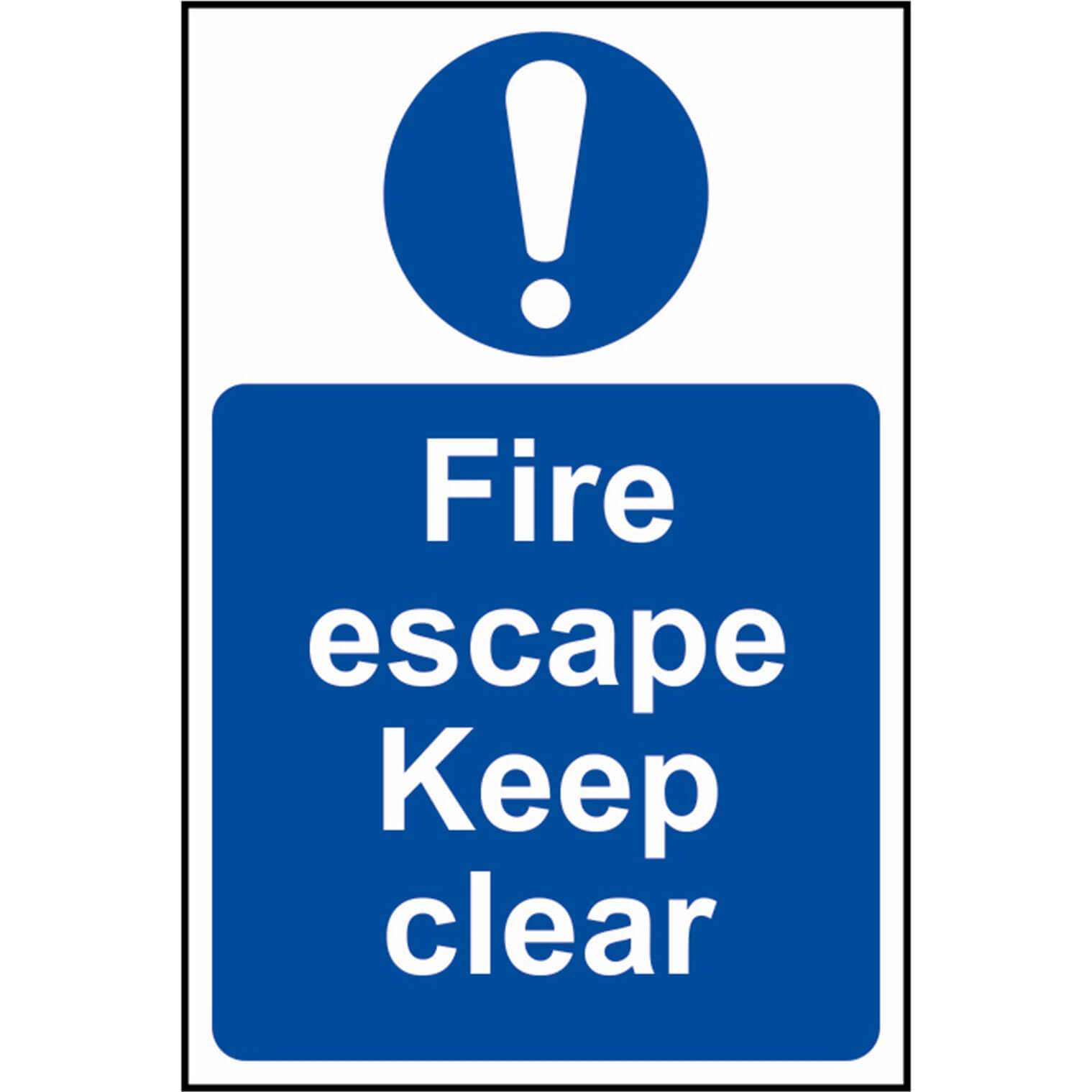 Scan 200 x 300mm PVC Sign - Fire Escape Keep Clear