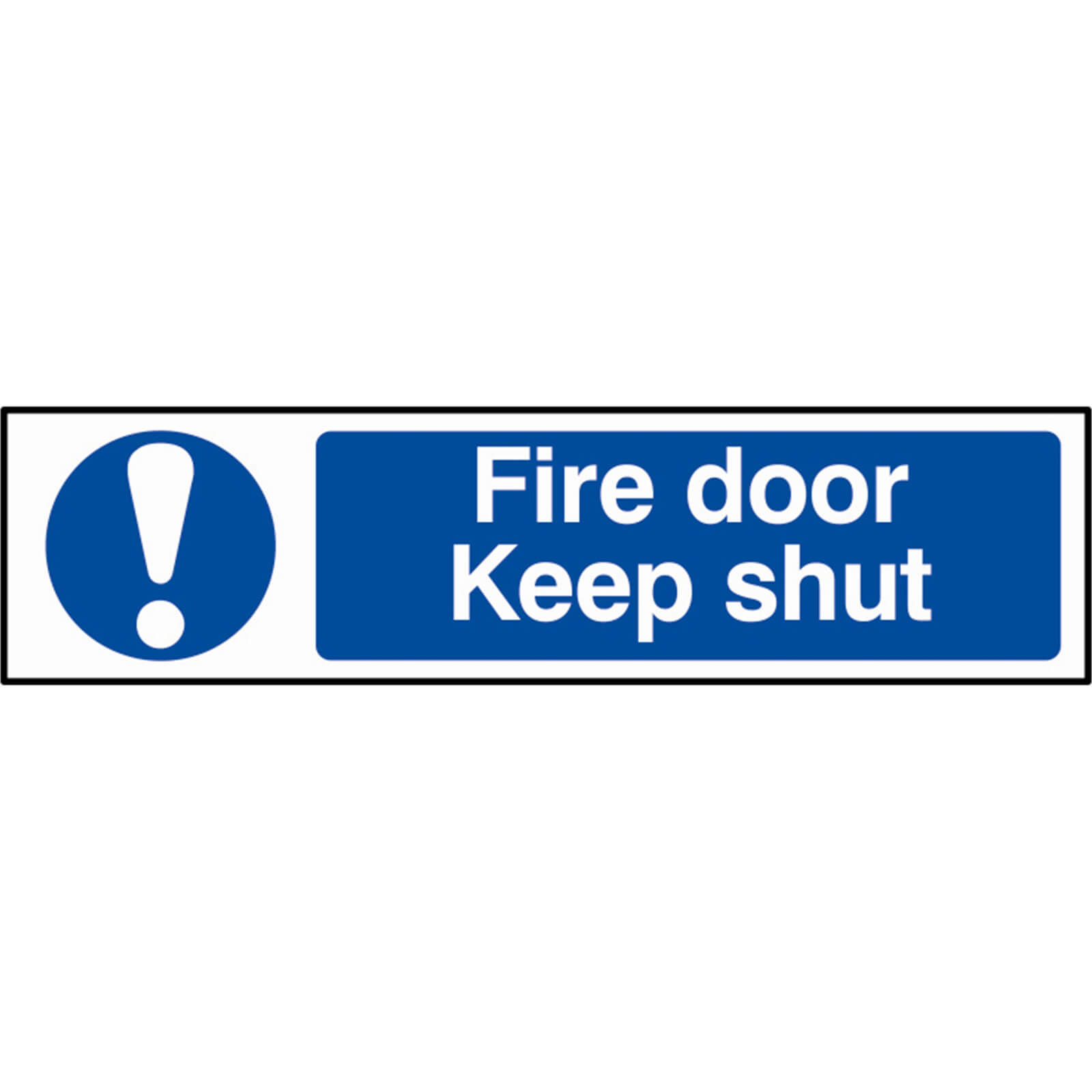 Scan 200 x 50mm PVC Sign - Fire Door Keep Shut