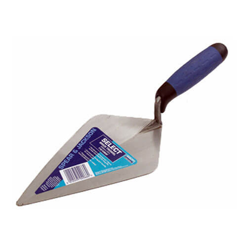 Spear & Jackson Broad Heel Brick Trowel with Soft Grip Handle 10"