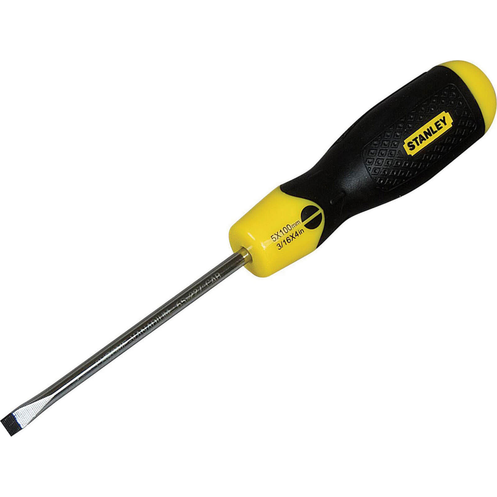 Stanley Cushion Grip Screwdriver Flared Slotted 10mm x 200mm