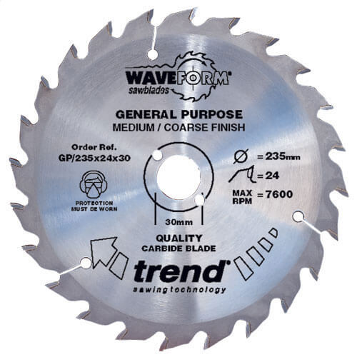 Trend Saw Blade GPurpose 250mmx30Tx30mm (Saw Blades / Circular Saw Blade 250mm)