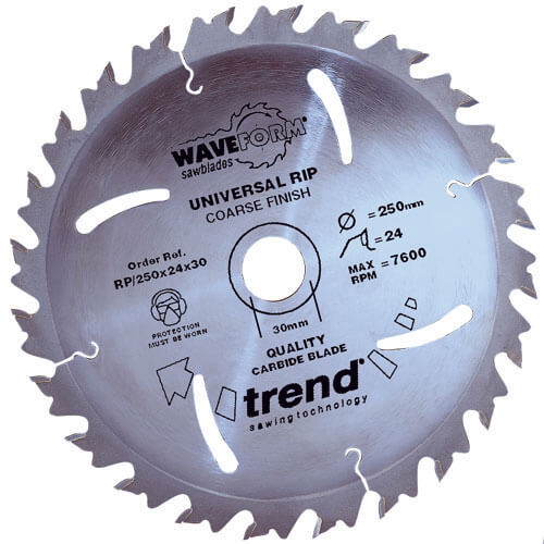 Trend Saw Blade Rip 250mmx24Tx30mm (Saw Blades / Circular Saw Blade 250mm)