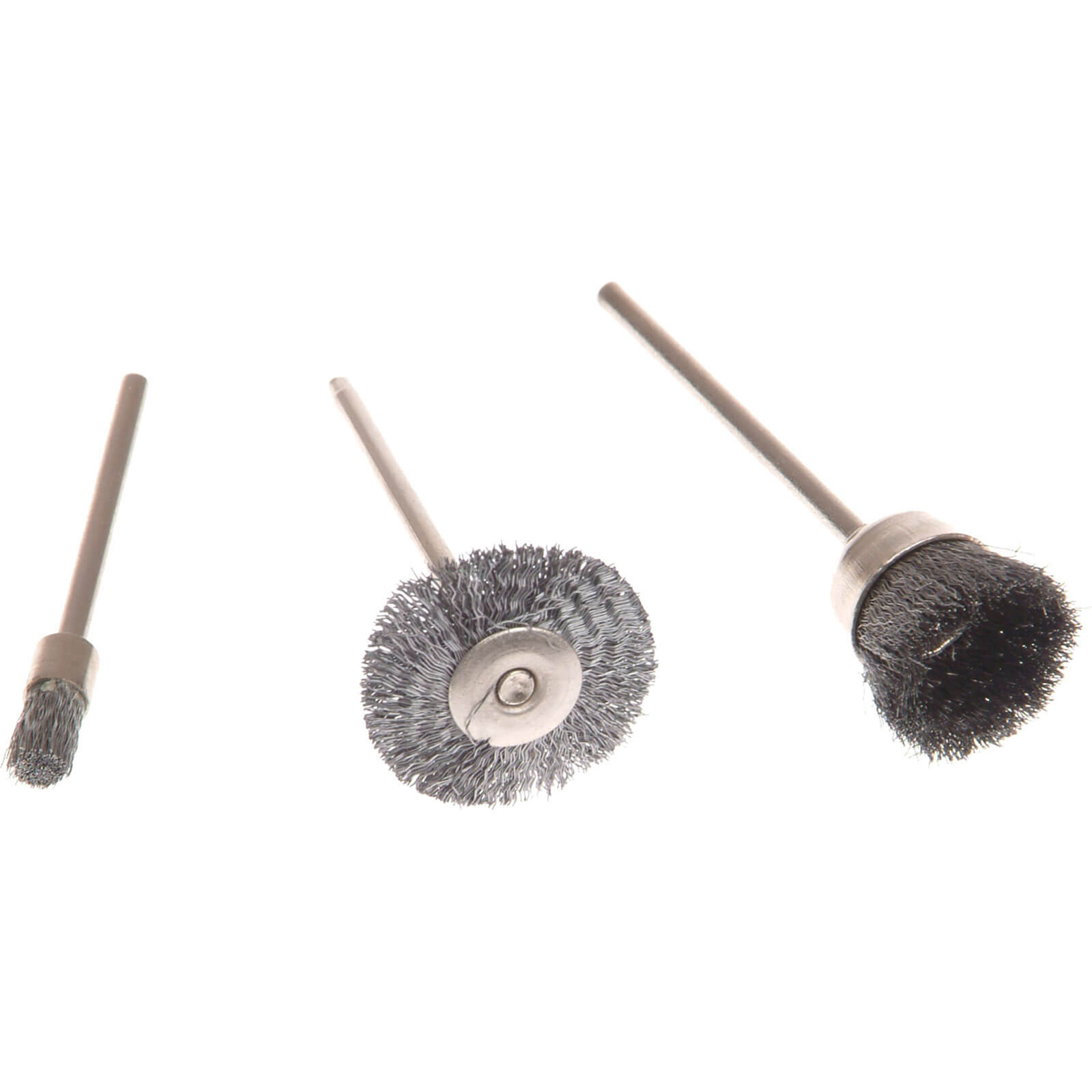 Wolfcraft 2114 Set (3) Mini Wire Brushes 10-25mm