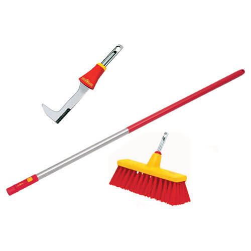 Wolf Garten Multi Change Yard Broom + Scraper + Aluminium Handle 1500mm