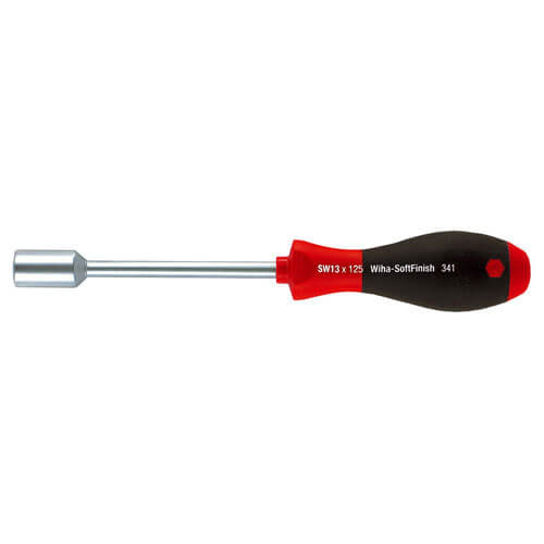 Wiha 341 Series 13 x 125mm Hexagon Nut Driver with SoftFinish Handle