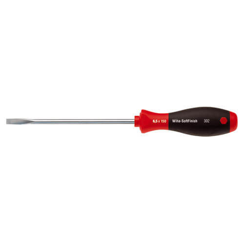 Wiha 302 Series 3.5 x 100mm Slotted Screwdriver with SoftFinish Handle