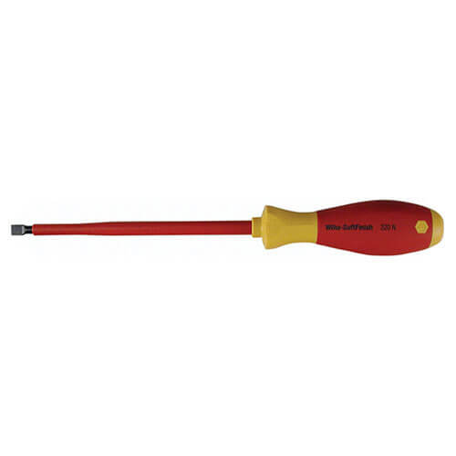 Wiha 320N Series 4.5 x 125mm Slotted VDE Insulated Screwdriver with SoftFinish Handle