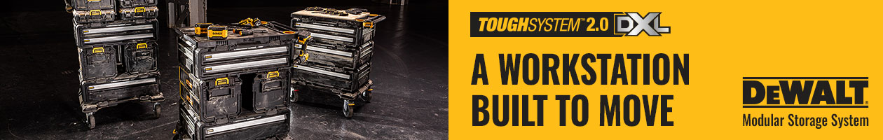DeWalt DXL Toughsystem 2.0 Modular Workstation Storage System DeWalt DXL Toughsystem 2.0 Modular Workstation Storage