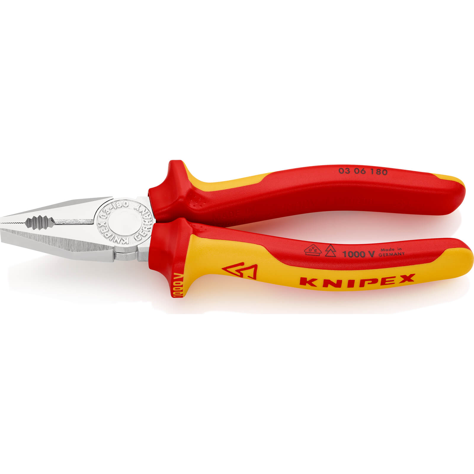 Photo of Knipex 03 06 Vde Insulated Combination Pliers 180mm