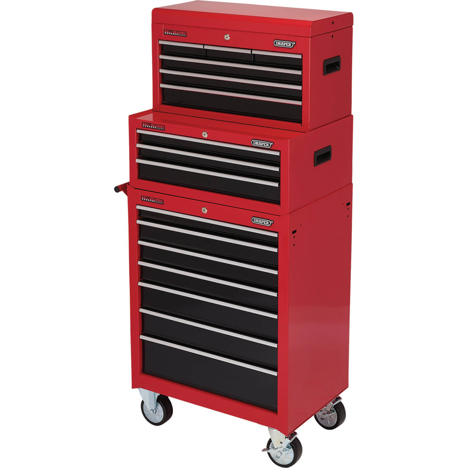Photo of Draper 16 Drawer Combination Roller Cabinet And Tool Chests Red