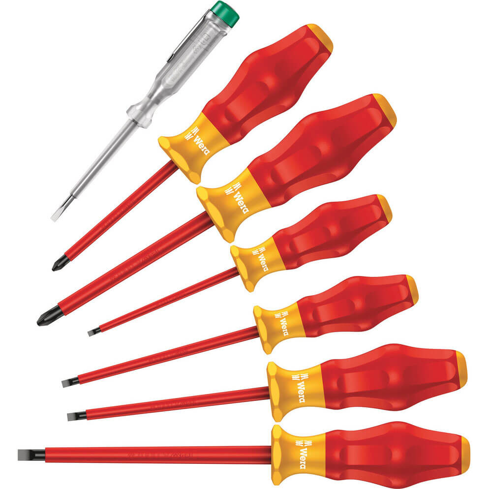 Photo of Wera 7 Piece Kraftform Comfort 1160i Vde Screwdriver Set