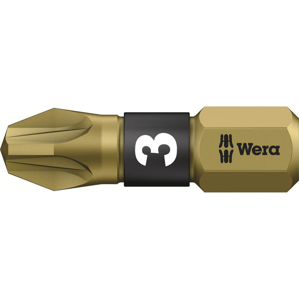 Photo of Wera Bitorsion Extra Hard Pozi Screwdriver Bits Pz3 25mm Pack Of 1