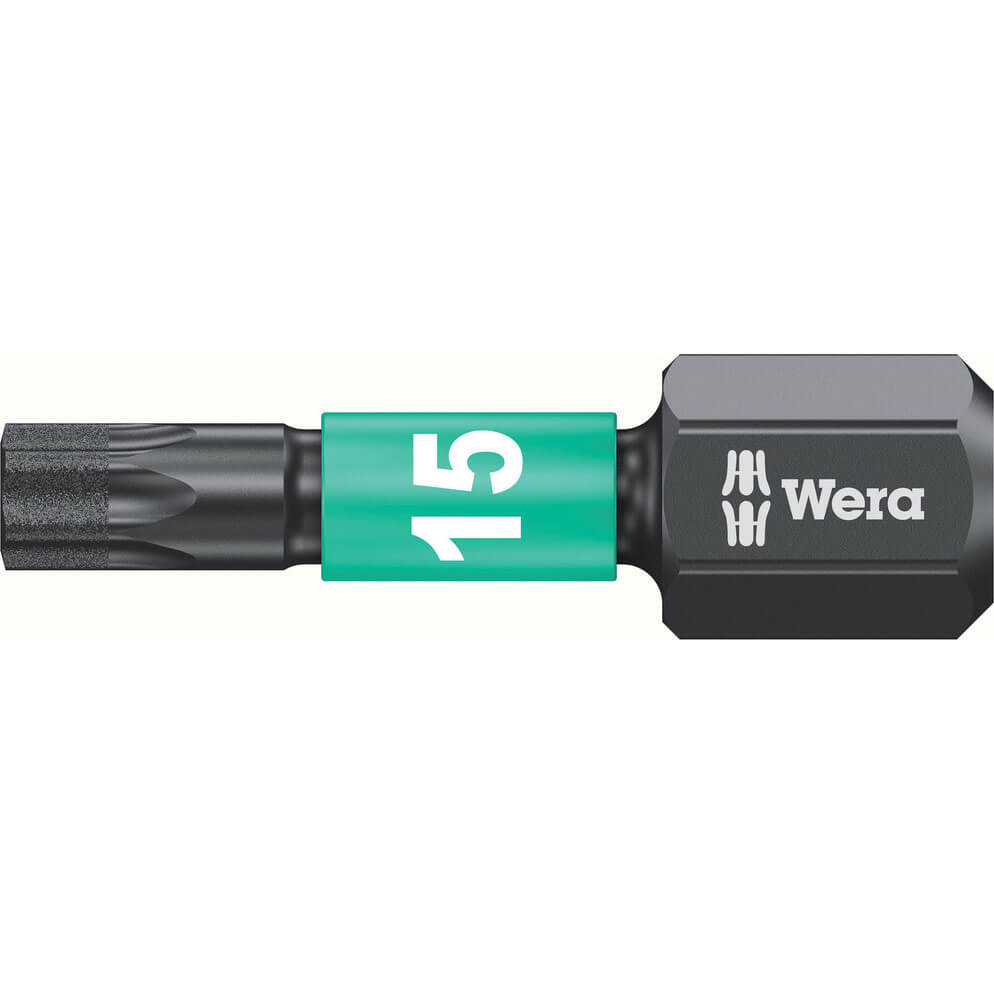 Photo of Wera Impaktor Torx Screwdriver Bits T15 25mm Pack Of 10