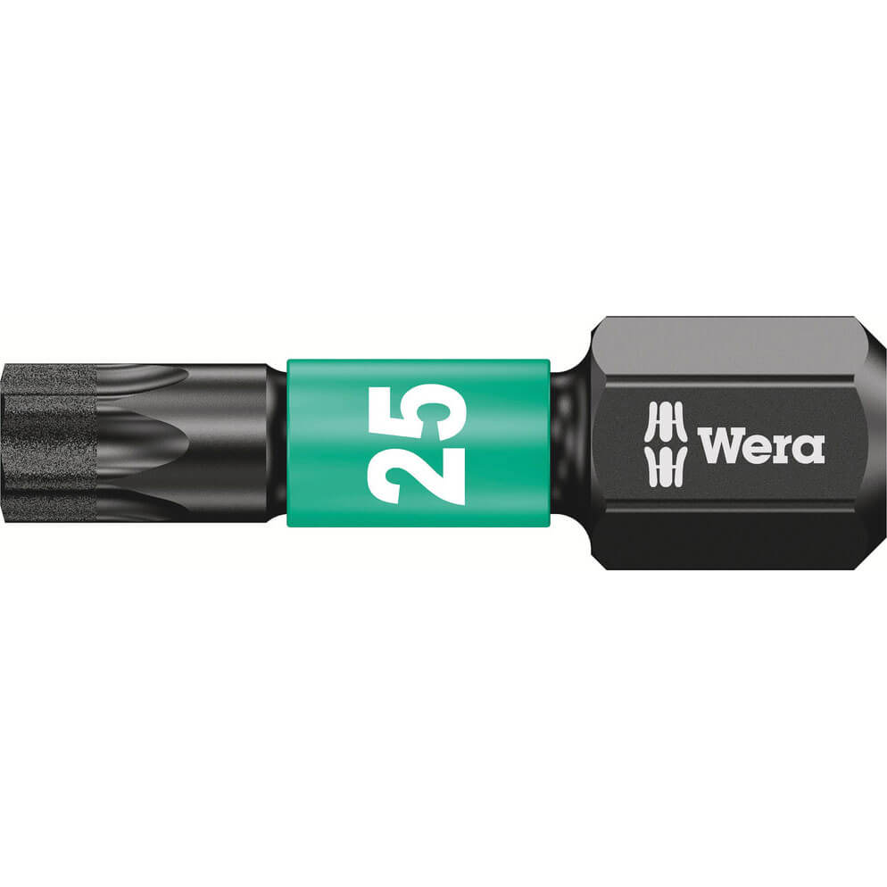 Photo of Wera Impaktor Torx Screwdriver Bits T25 25mm Pack Of 10