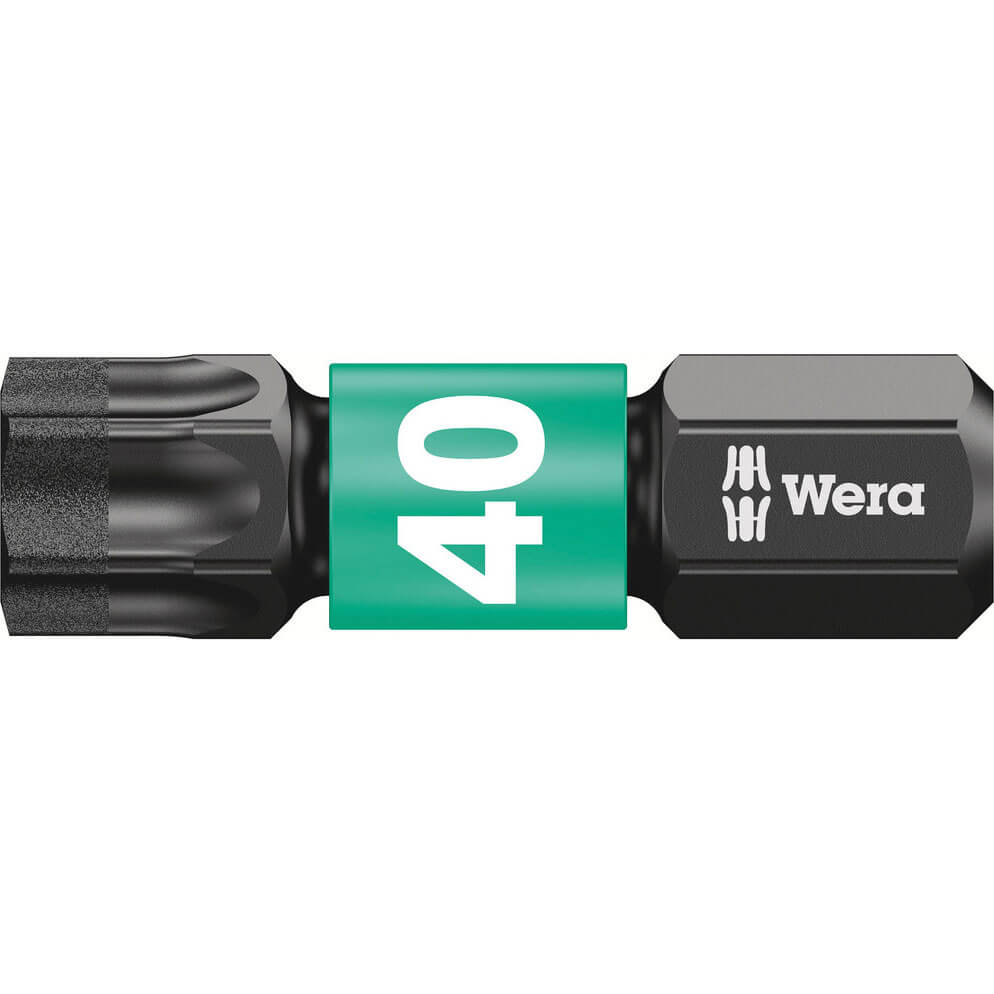 Photo of Wera Impaktor Torx Screwdriver Bits T40 25mm Pack Of 10