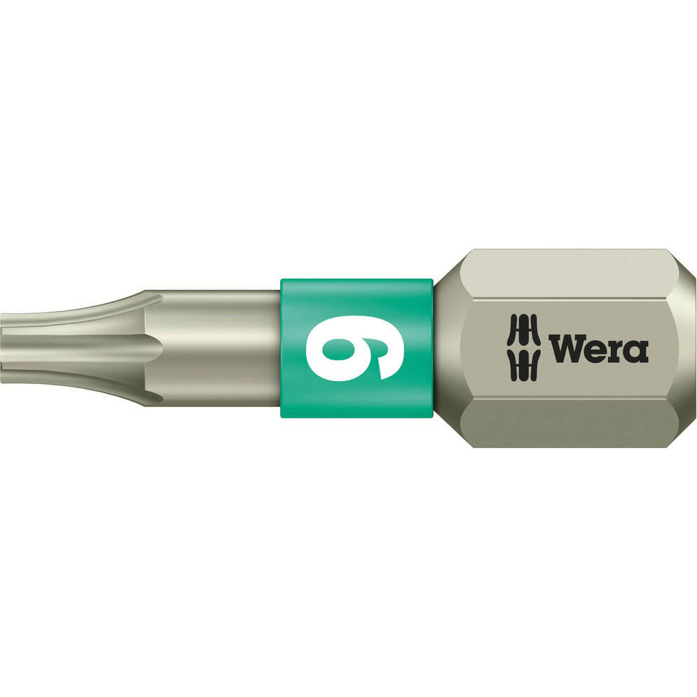 Photo of Wera Torsion Stainless Steel Torx Screwdriver Bit T9 25mm Pack Of 1