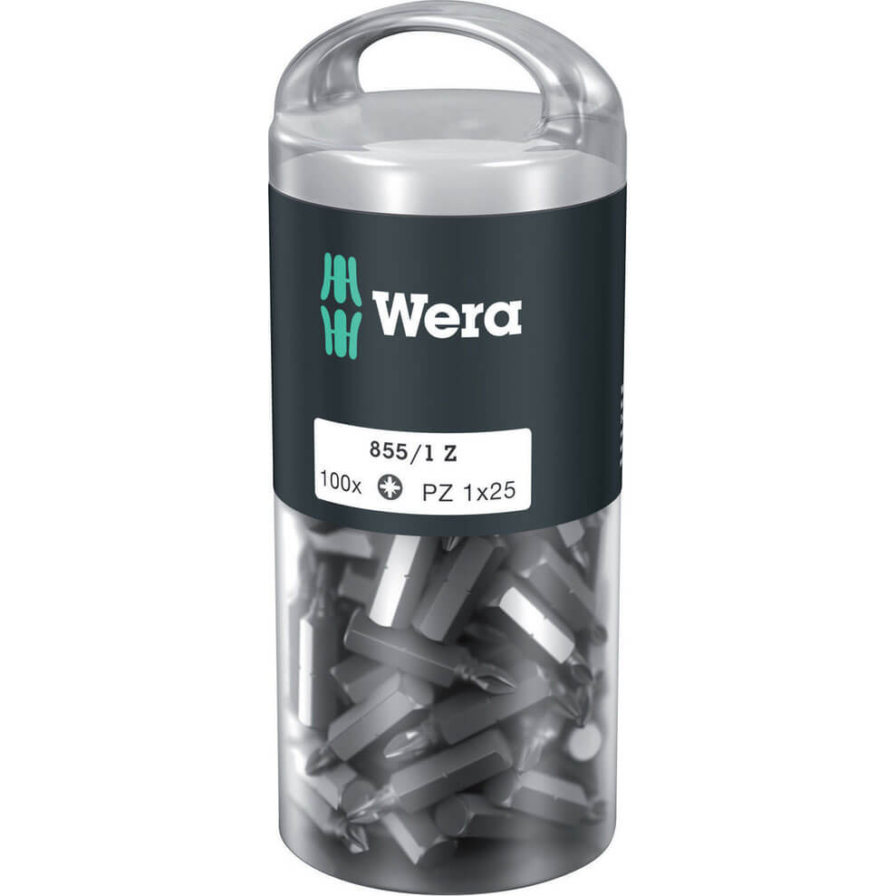 Photo of Wera 850/1z Extra Tough Pozi Screwdriver Bits Pz1 25mm Pack Of 100
