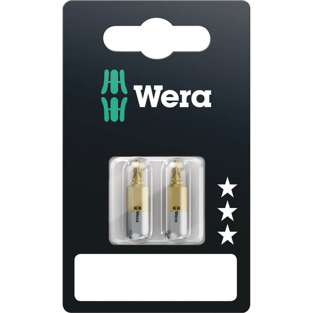Photo of Wera 851/1 Tin Sb Phillips Screwdriver Bits Ph1 25mm Pack Of 2
