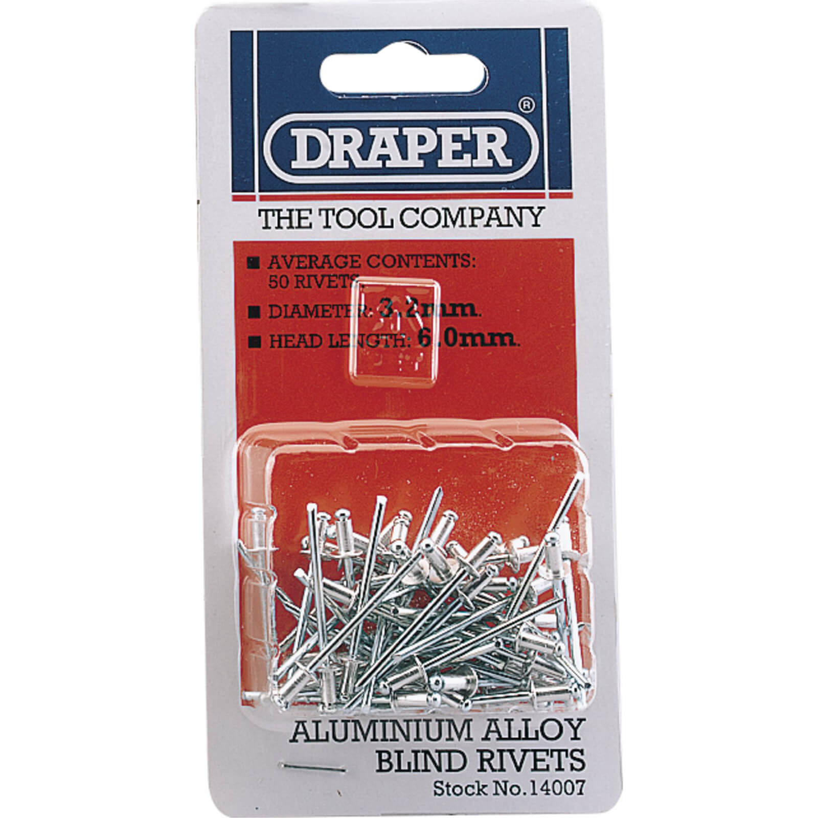 Photo of Draper Aluminium Pop Rivets 3.2mm 5.2mm Pack Of 50