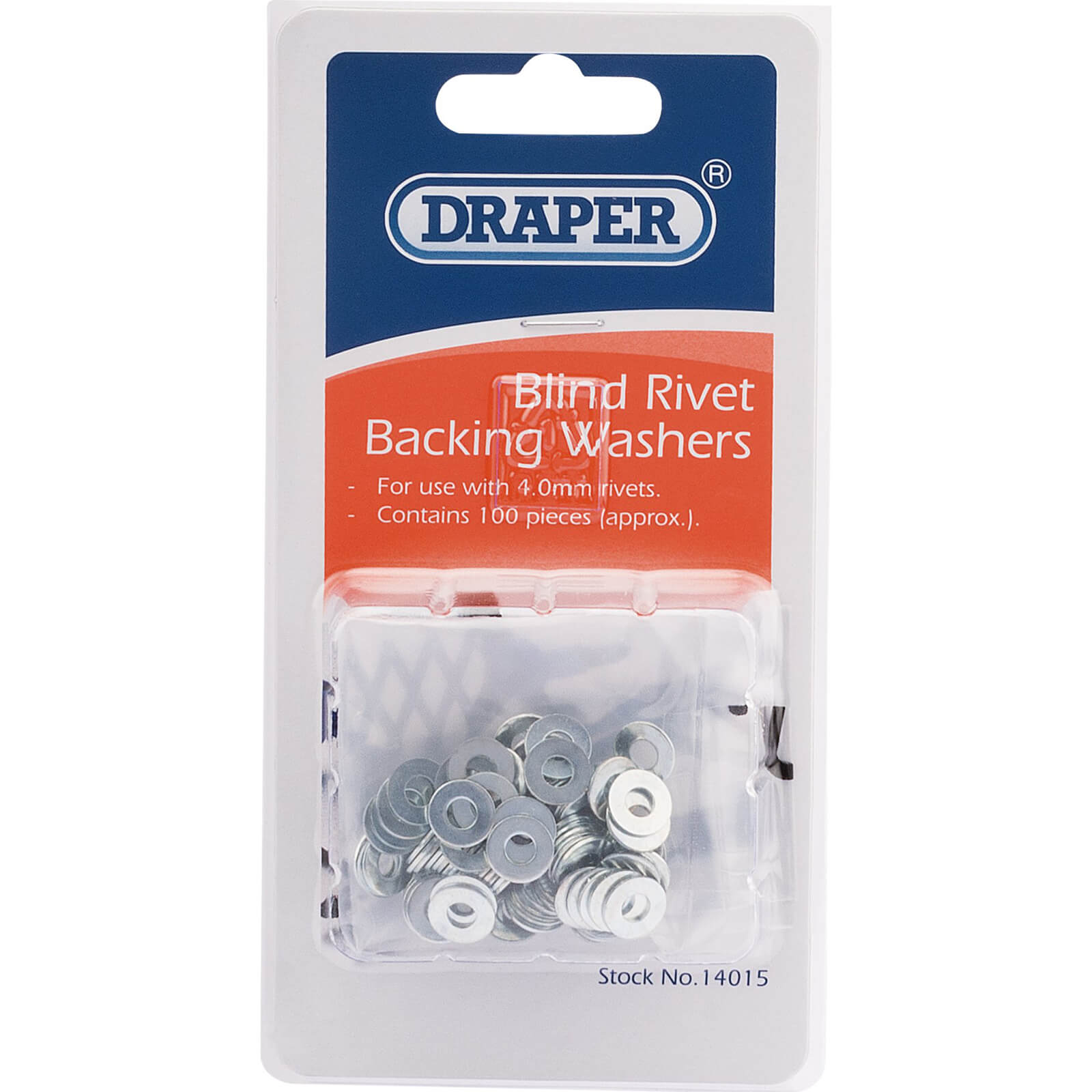 Photo of Draper Pop Rivet Washers 4mm Pack Of 100