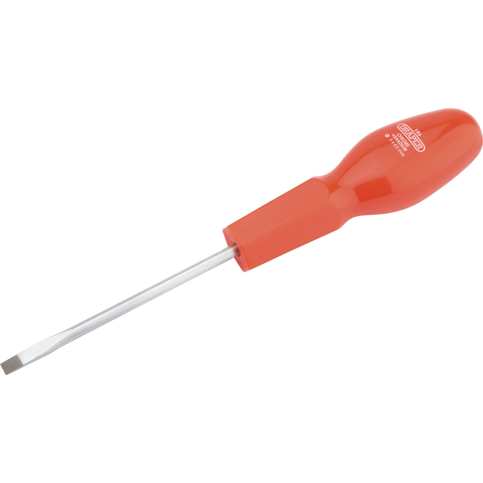 Photo of Draper Cabinet Pattern Flared Slotted Screwdriver 3.2mm 63mm