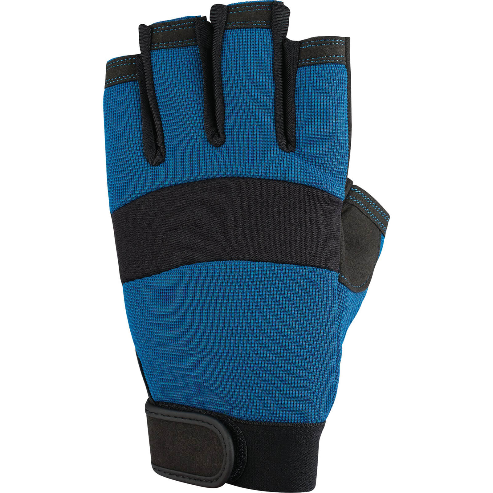Photo of Draper Fingerless Gloves Black / Blue Xl
