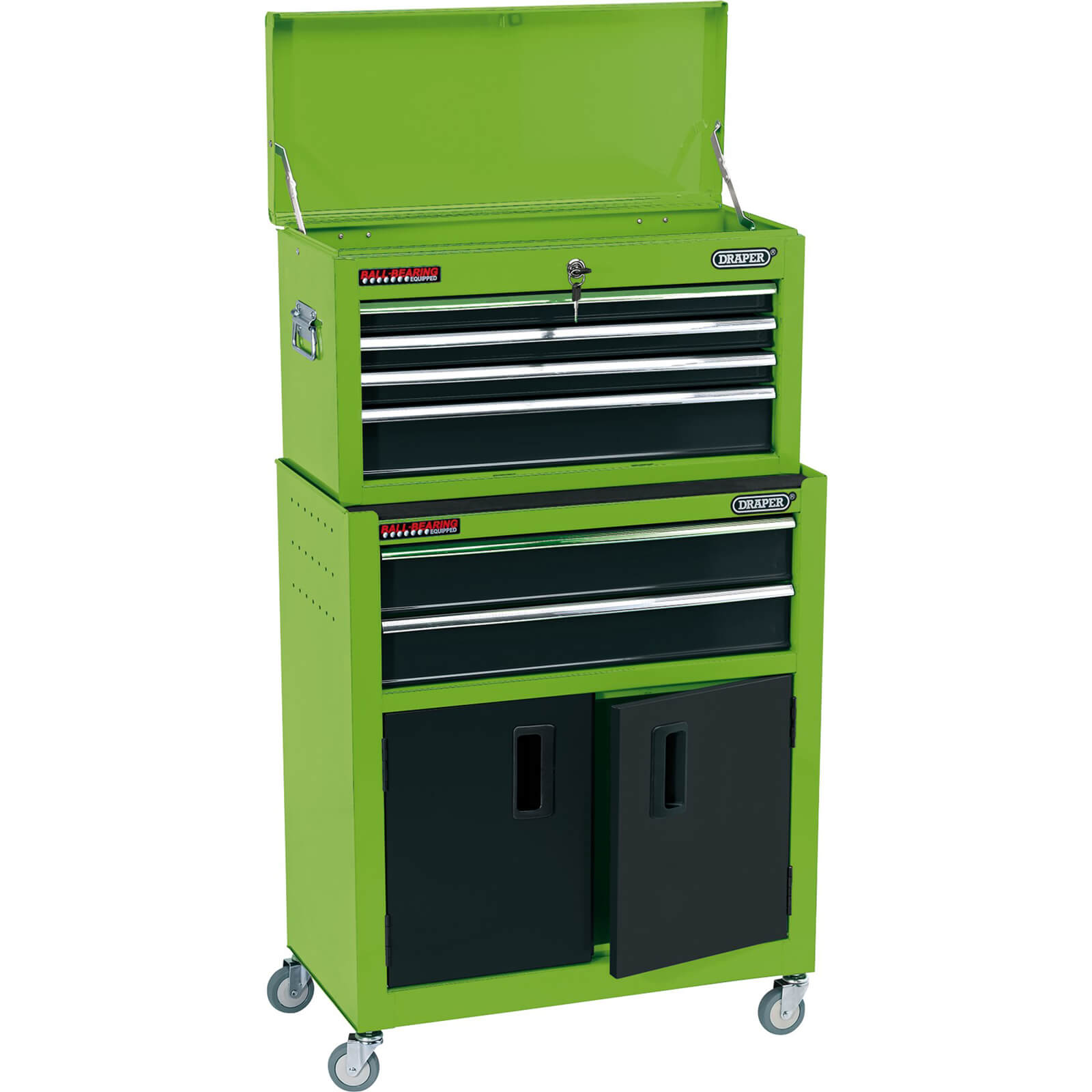 Photo of Draper 6 Drawer Roller Cabinet And Tool Chest Combination Green