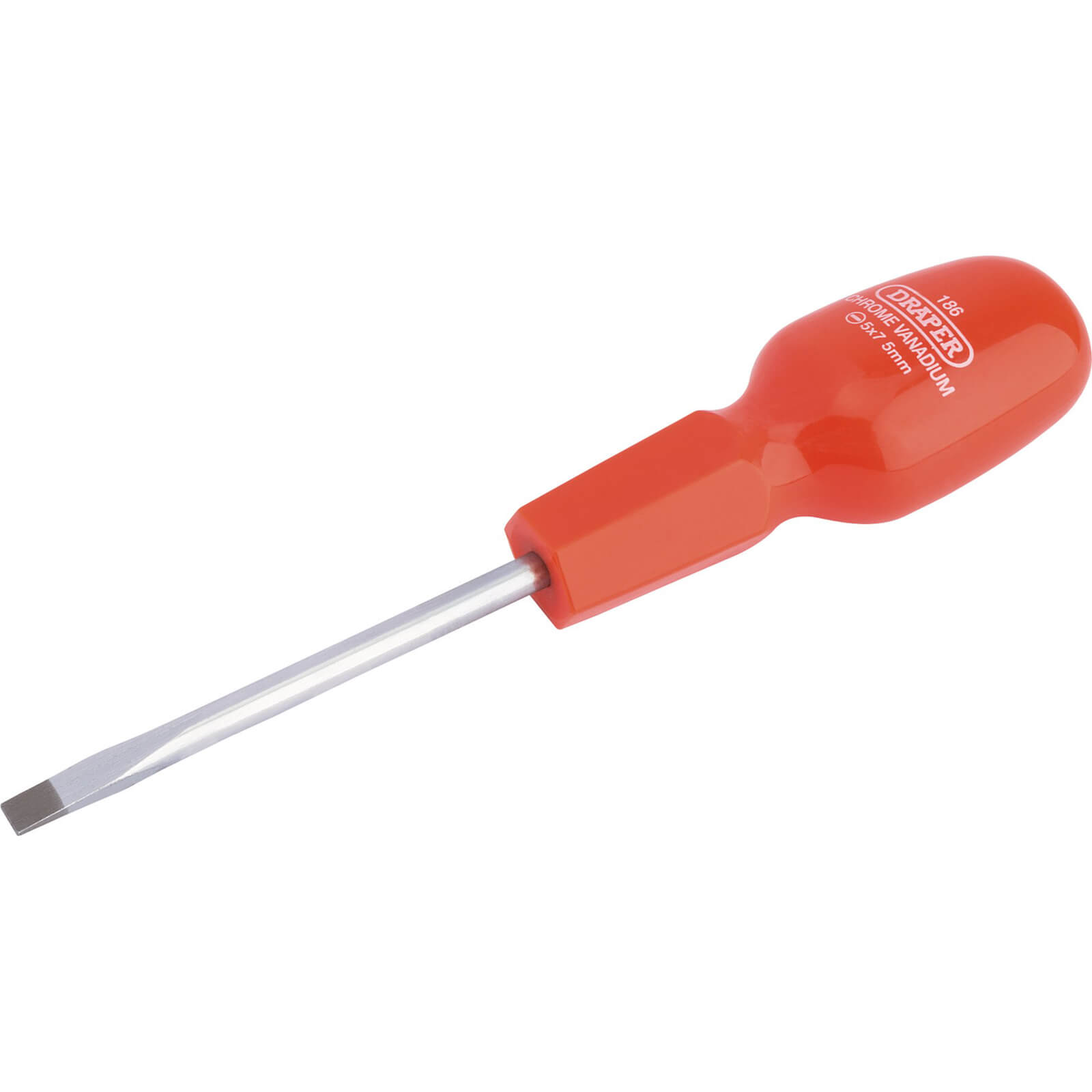 Photo of Draper Cabinet Pattern Flared Slotted Screwdriver 5mm 75mm