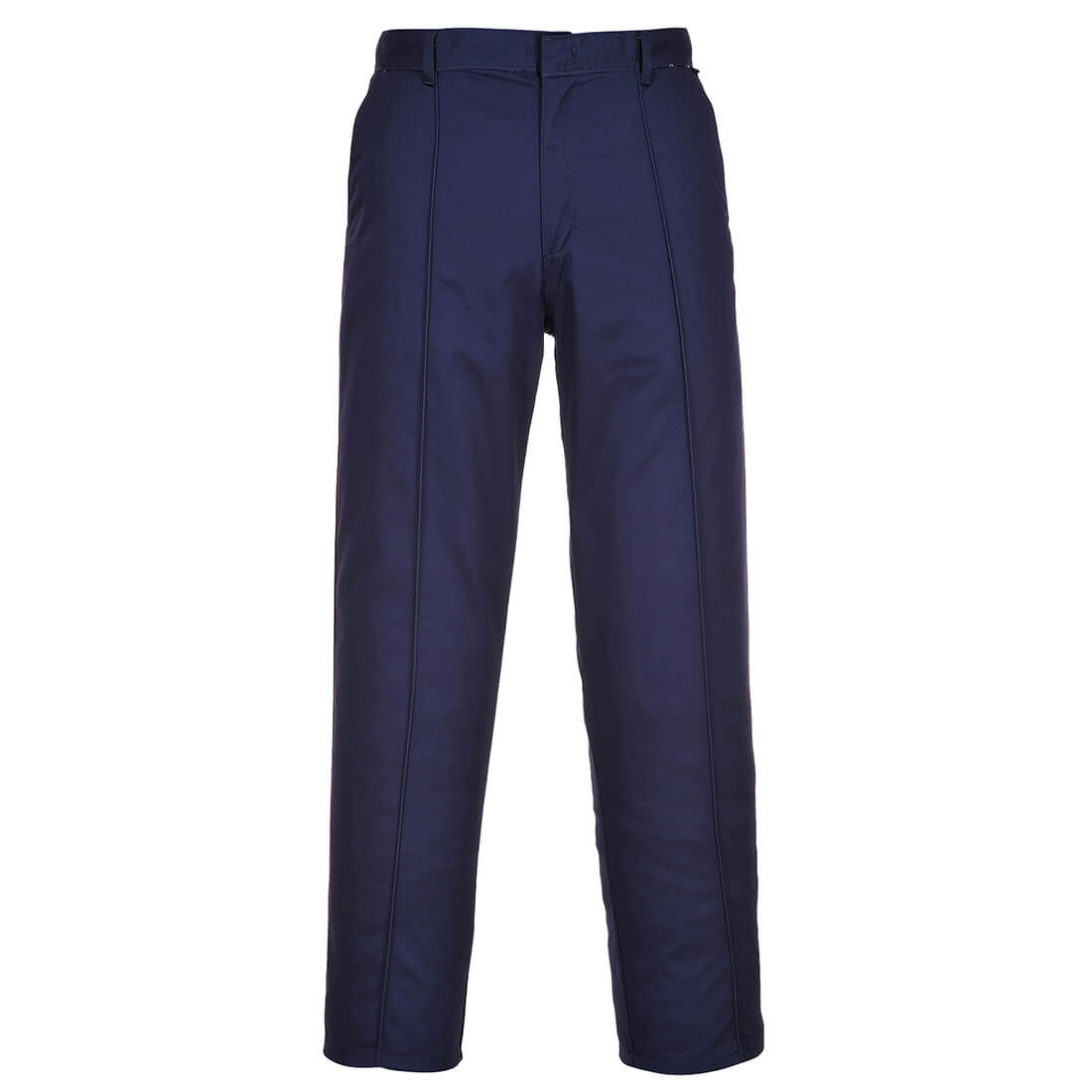 navy blue striped trousers