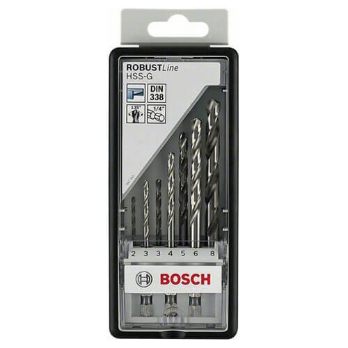 Photo of Bosch 5 Piece Hex Shank Hss-g Drill Bit Set