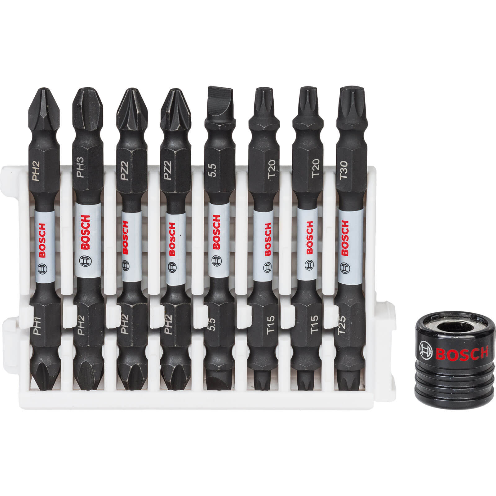 Photo of Bosch 9 Piece Impact Screwdriver Bit Set And Magnetic Sleeve
